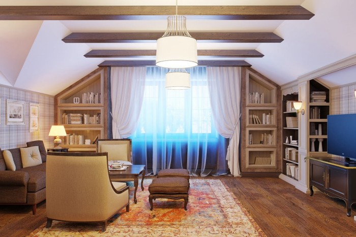 Дизайн-проект мансарды студийной в Екатеринбурге