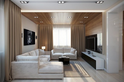 Дизайн-проект гостиной комнаты в Екатеринбурге-6