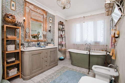 Дизайн-проект ванной комнаты в этническом стиле-1