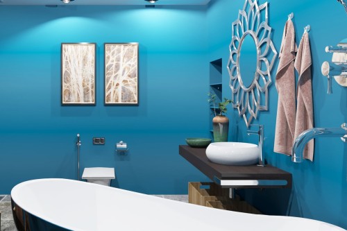 Дизайн-проект ванной комнаты в этническом стиле-2