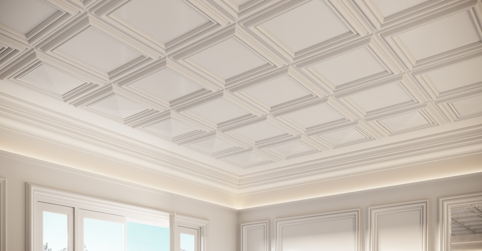 Монтаж кассетных потолков в Подольске: из гипса, металла, дерева, стекла