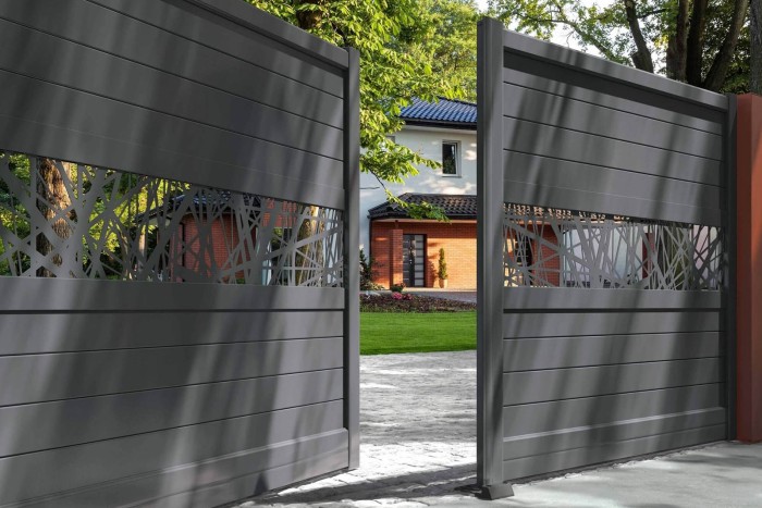  Дизайнерские ворота из металла