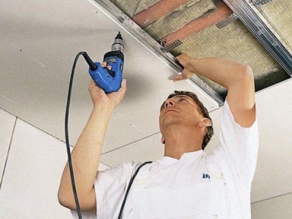 Монтаж потолка из ГКЛ