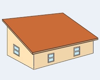 Односкатная форма крыши в Уфу