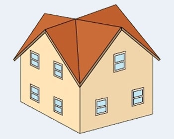 Многощипцовая форма крыши в Уфу