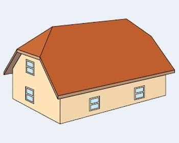 Полувальмовая форма крыши в Уфу