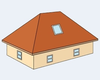 Вальмовая форма крыши в Уфу