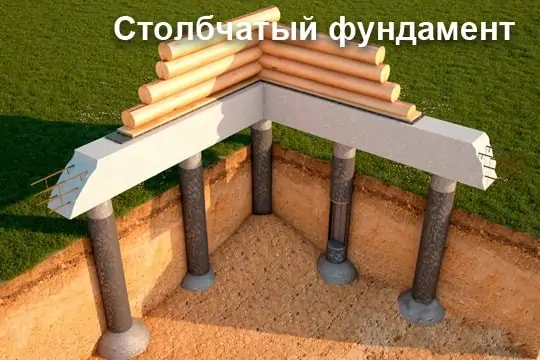 Строительство бани из оцилиндрованного бревна в&nbsp;Камышлове на столбчатом фундаменте