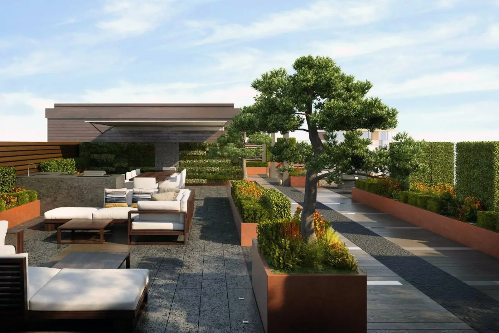 Зеленый уголок на крыше